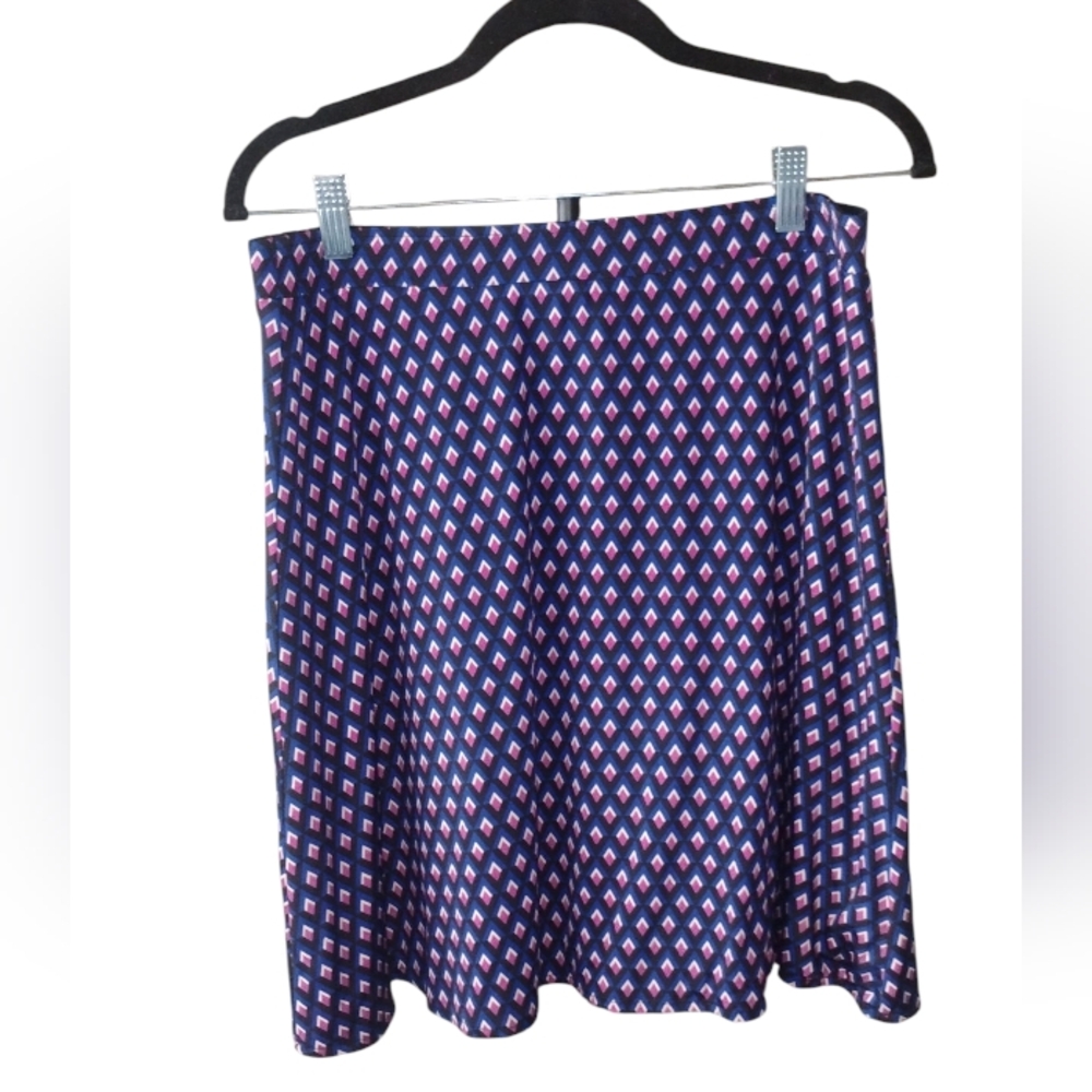 41 Hawthorn Women's Blue, Black, Pink Feminine Flowy Skirt SZ M
